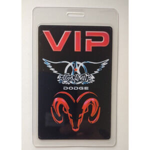 Aerosmith Plastic Laminated Concert Event Pass VIP Not For Backstage Hard Rock